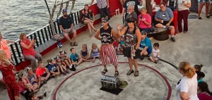 Pirates on the deck of the Sea Dragon Pirate Ship in Panama City Beach